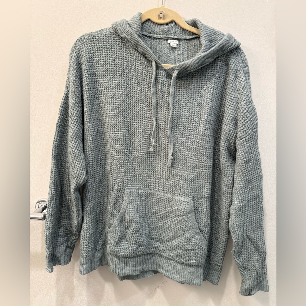 Aerie Waffle Sage Knit Hoodie